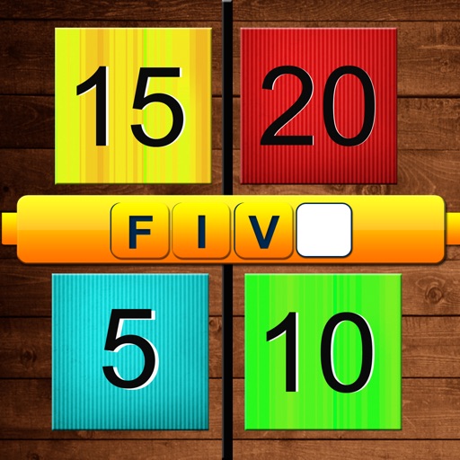 4 Numbers Free - 1 Word Math Crossword Grade Game icon