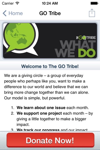 GO Tribe - Bringing Change Together: Donate to 1 issue and 1 project at a time screenshot 3