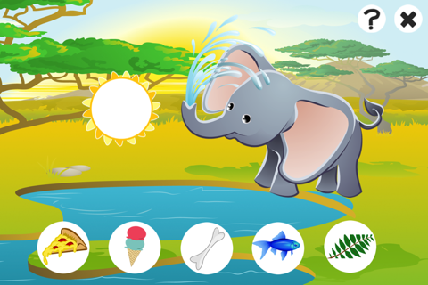 A Feed The Cool Safari Animals Kids Game – Free Interactive Experience To Learn About Good Nutrition screenshot 2