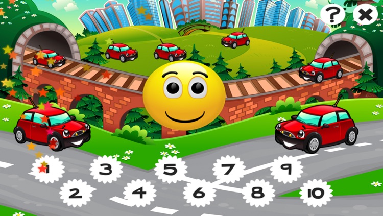 123 Cars Counting Game for Children: Learn to count the numbers 1-10 with vehicles of the city