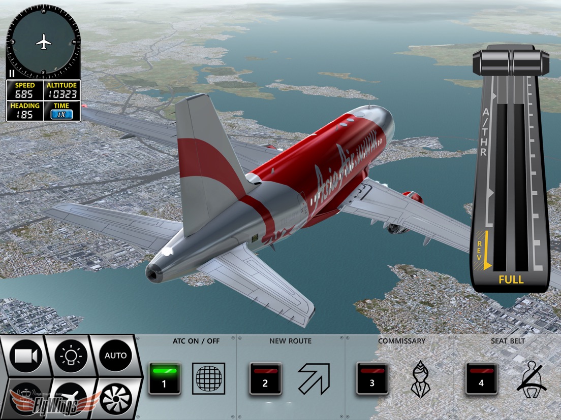 Flight Simulator FlyWings Online 2016 HD App voor iPhone, iPad en