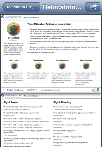 Project Risk Gauge screenshot 2