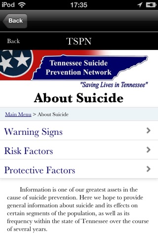 Tennessee Suicide Prevention Network (TSPN) screenshot 3
