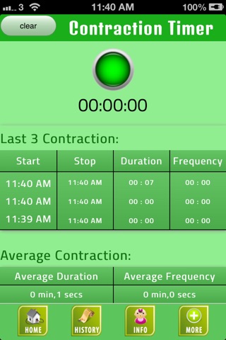 Labor Contraction Timer screenshot 2