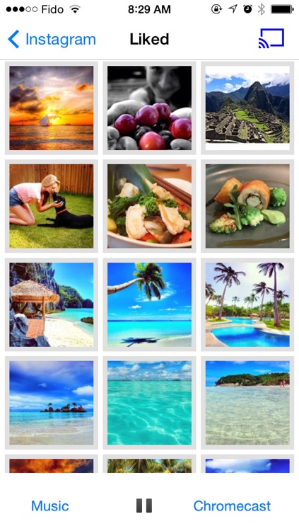 InstantCast - Show Instagram photos on TV screen with background music via Chromecast