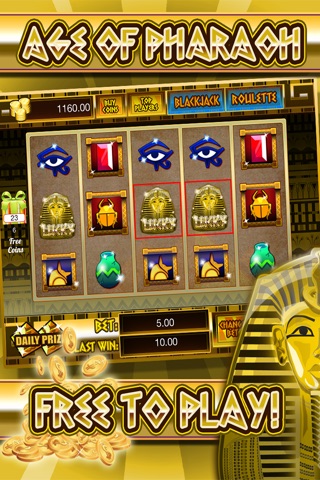 Age Of Pharaohs Slots Casino - Win Way Huge Jackpots With Bonus Games Blackjack & Roulette Pro screenshot 3
