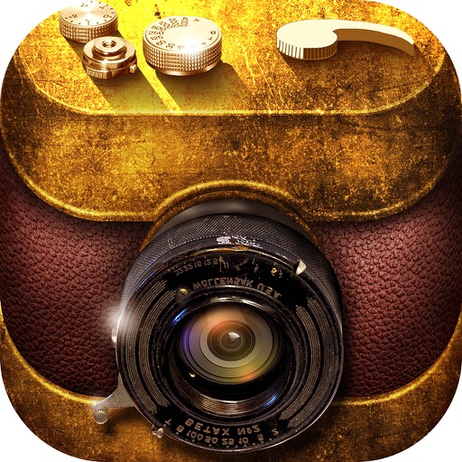Vintage Camera Photo Studio Editor with Retro Frames, Stickers and Effects icon
