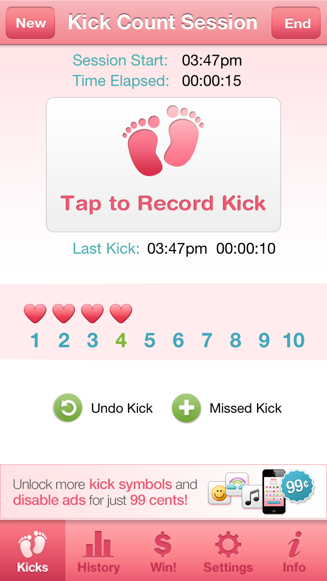 Baby Kick Counter - Track Fetal Movement by Mobile Mom Screenshot 1