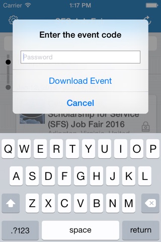 CyberCorps®: Scholarship for Service (SFS) Job Fair Mobile App screenshot 2