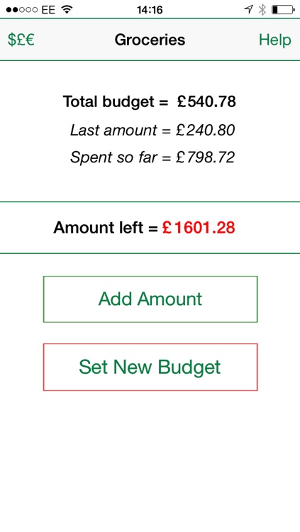 Groceries Budget Tracker