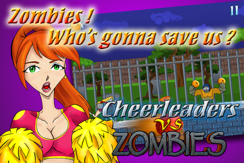 Cheerleaders vs Zombies -FREE FUN-  High school girls fight to cheer and club to death! screenshot 3