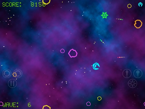 Neon-Asteroid Blaster! FREE screenshot 3