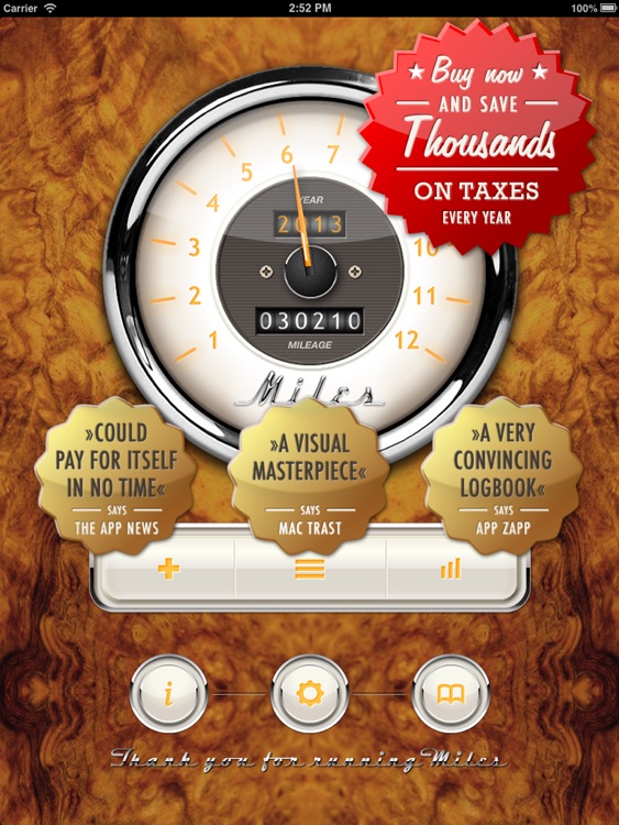 Miles HD - The Classic Mileage Log