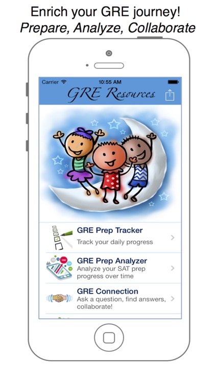 GRE Resource - Ace the GRE through study reminder, prep tracker and a pre packaged set of math, vocab, English, reading and essay topics