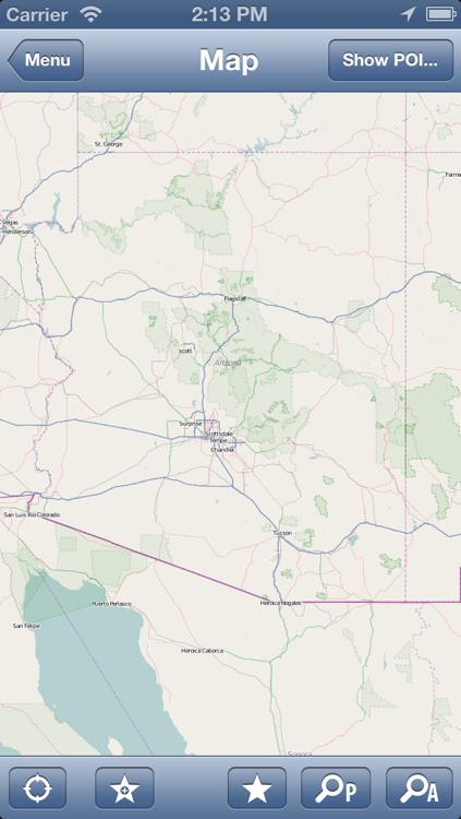 Arizona, USA Offline Map - PLACE STARS