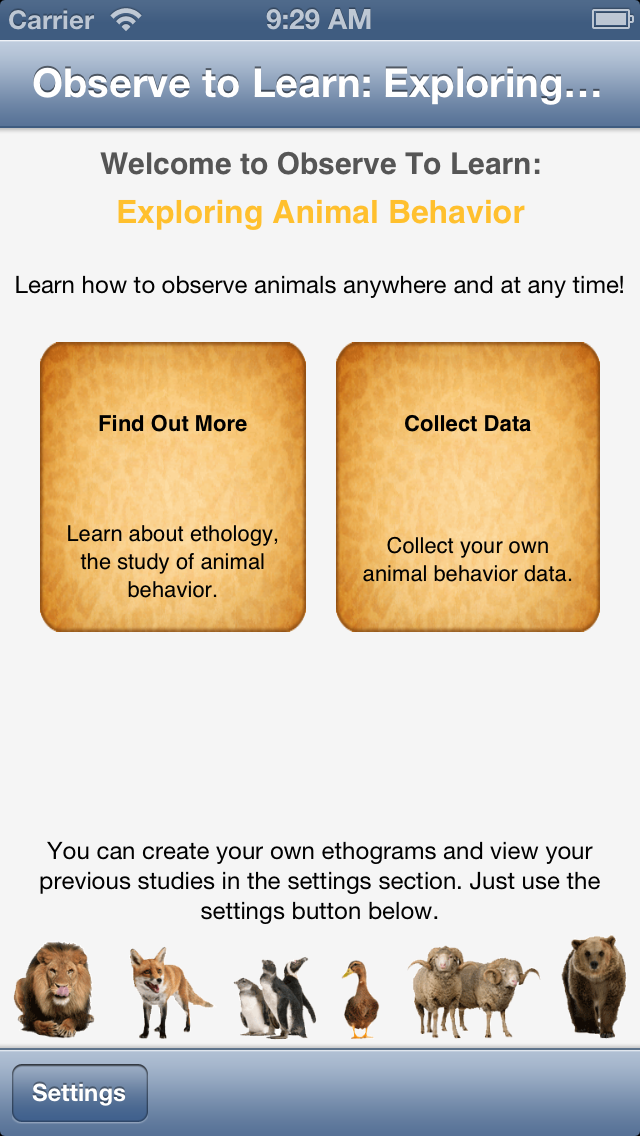 How to cancel & delete Observe to Learn: Exploring Animal Behavior from iphone & ipad 1