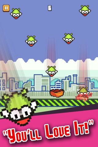Falling Bird Action - The Pixel Flappy Red Wings Games screenshot 2