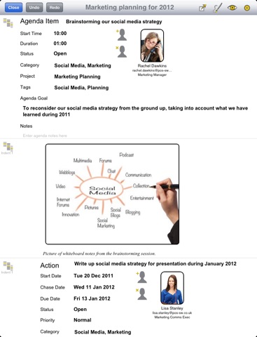 Meeting Gold - Ultimate meeting note taking and action tracking. screenshot 2