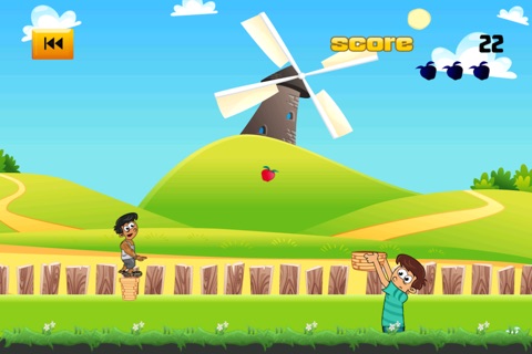 Fruit Seller Basket Toss - Flick Farm Crop Collecting Game screenshot 2