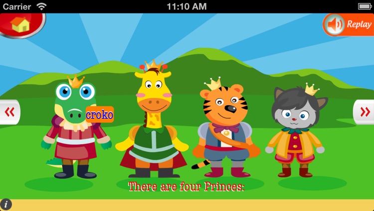 Four Princes and A Princess - An English Story for Kids