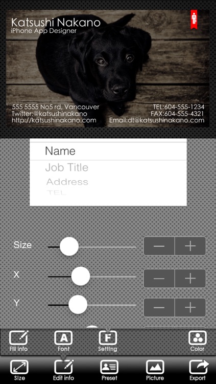 BusinessCardDesigner - Business Card Maker with AirPrint