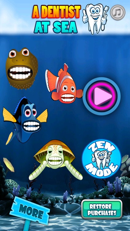 A Dentist at Sea - an underwater dental surgery game for fish and other marine animals