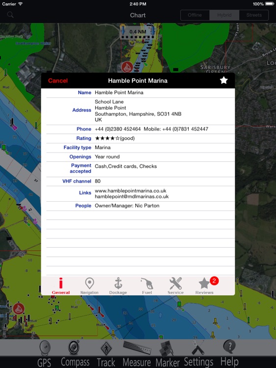 England GPS Nautical Chart Pro
