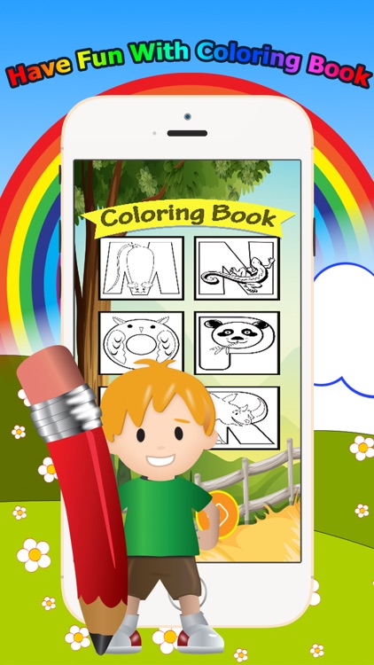 Animals Alphabet Coloring Book Grade 1-6: ABC coloring pages learning games free for kids and toddlers