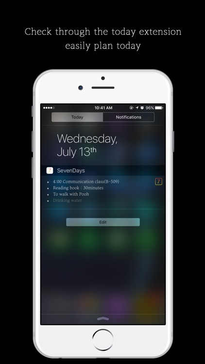 SevenDays - To focus a week plans and widget!