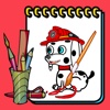 Kids Coloring Book Game - Dogs and Fired Gang Friends for enjoy Drawing and Painting