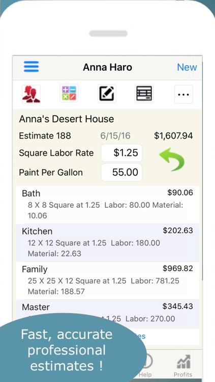 Painting Contractor Estimating and Invoicing Tool (for many trades: Painters, Decorators, Designers, Artists, Wallpaper, Handymen, Home Improvement, Carpenters, Home Builders and more)