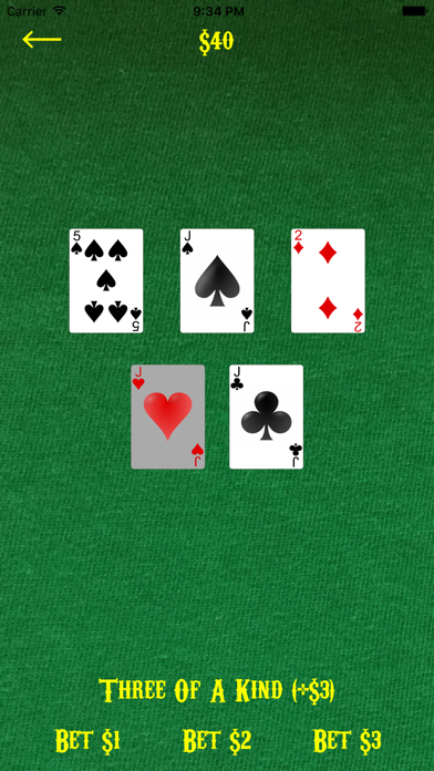Jacks or Better -- Video Poker screenshot 2