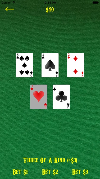 Jacks or Better -- Video Poker