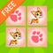 Hours of educational memory fun with 100’s of Kids Animals Memory Game - Free levels