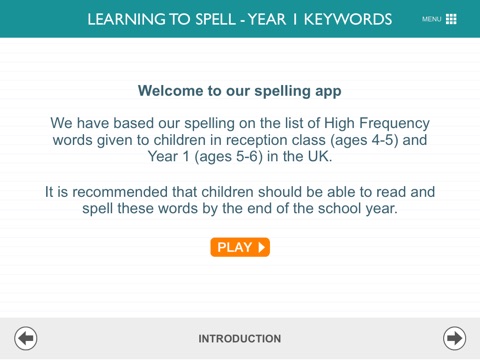 Learning To Spell - Year 1 Keywords screenshot 2