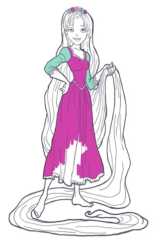 Paint Princess Rapunzel – Drawings to color PRO screenshot 4