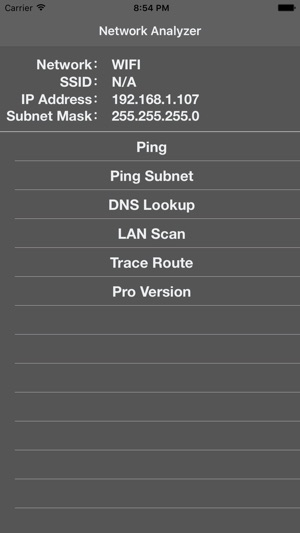 Network Analyzer Tool -Ping IP, LAN Scan