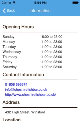 Cheshire Fish Bar screenshot 2