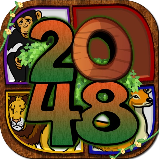 2048 + UNDO Number Puzzles Games “ Wild Animals Edition ” icon