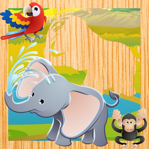 Animated Puzzle With Wild Animals – Search for the right Shadow icon