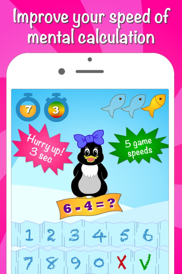 Icy Math - Addition and Subtraction game for kids screenshot 4