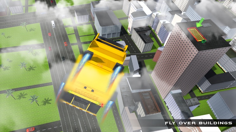 Real Garbage Truck Flying 3D Simulator – Driving Trash Trucker in City screenshot-3