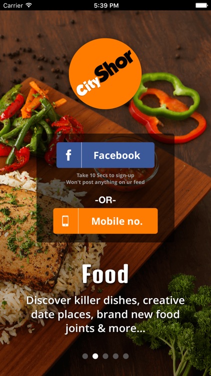 CityShor Discover Food Events