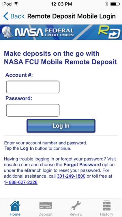 NASA FCU Mobile Remote Deposit