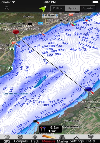 Lake Neuchatel Morat Biel Gps screenshot 3