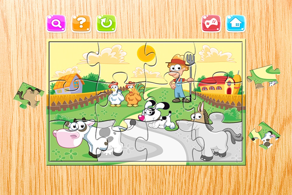 Farm and Animal Jigsaw Puzzle For Kids - educational young childrens game for preschool and toddlers screenshot 4