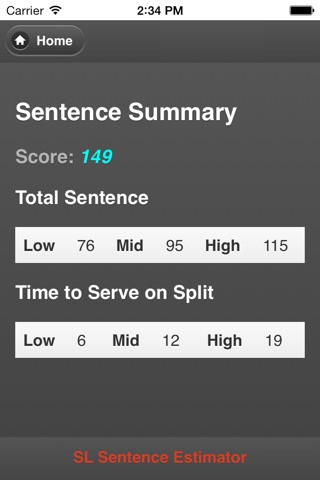 Sentence Estimator screenshot 2