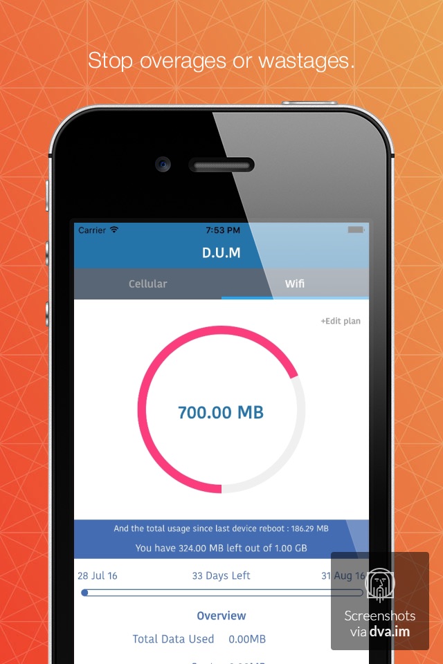 DUM Data usage manager-Track network data usage,Monitor mobile data plan manager screenshot 2