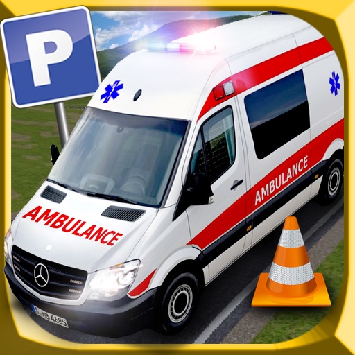 Ambulance Emergency Parking Driving Test 2016 - City Hospital Paramedic Emergency Vehicle 3D Simulator icon