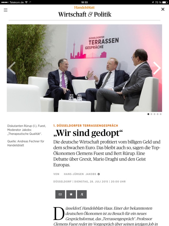 Handelsblatt Live für das iPad